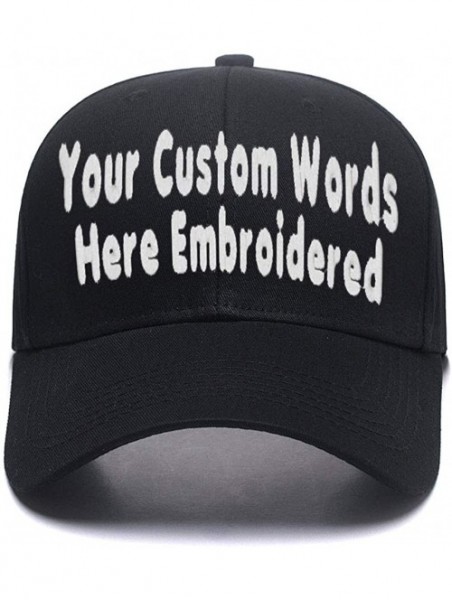 Baseball Caps Custom Embroidered Baseball Cap Personalized Snapback Mesh Hat Trucker Dad Hat - Black - CK18HLANQGO $20.49