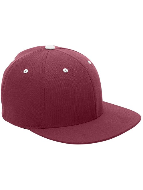 Baseball Caps Pro Performance Contrast Eyelets Cap (ATB101) - Maroon/White - C111UCUB5ZT $16.04