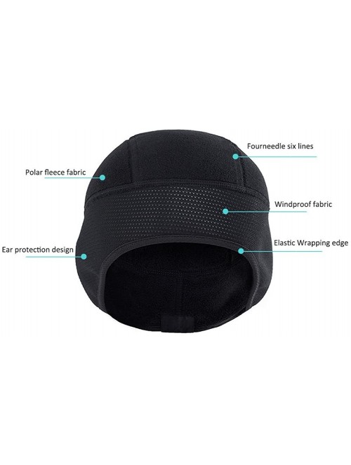 Skullies & Beanies Skull Cap Outdoor Sport Beanie Helmet Liner Covers Ear and Wicks Moisture Black - CN187XWSR92 $17.74