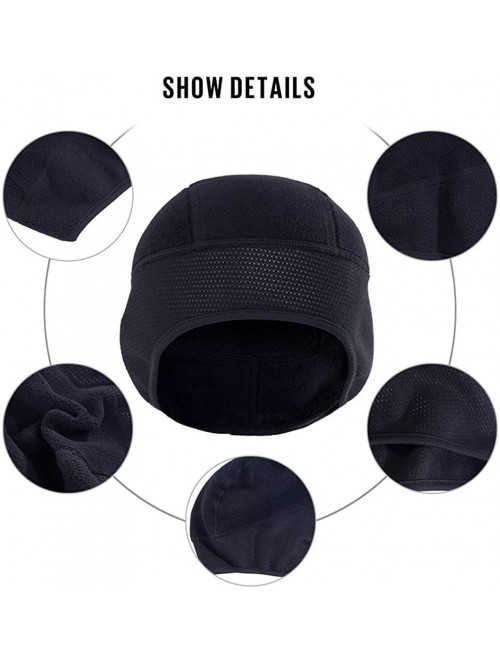 Skullies & Beanies Skull Cap Outdoor Sport Beanie Helmet Liner Covers Ear and Wicks Moisture Black - CN187XWSR92 $17.74