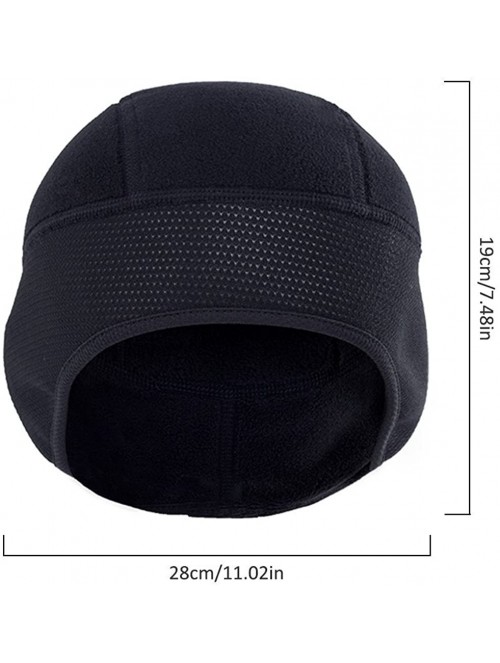 Skullies & Beanies Skull Cap Outdoor Sport Beanie Helmet Liner Covers Ear and Wicks Moisture Black - CN187XWSR92 $17.74