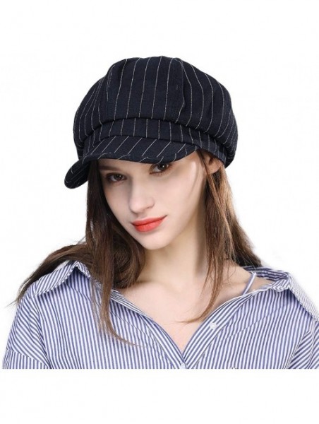 Newsboy Caps Packable Beret Newsboy Cap for Women Spring Summer Winter Gatsby Visor Hat 55-59 cm - 89046-navy - CT1998AULR4 $...