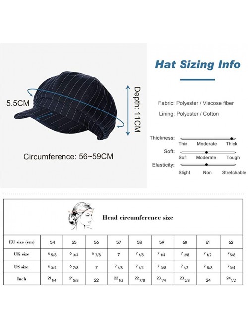 Newsboy Caps Packable Beret Newsboy Cap for Women Spring Summer Winter Gatsby Visor Hat 55-59 cm - 89046-navy - CT1998AULR4 $...