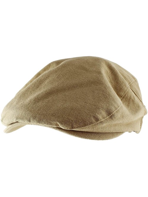 Newsboy Caps Canvas Newsboy Cap Gatsby Golf Hat - Tan - CX193GO3E4A $14.91