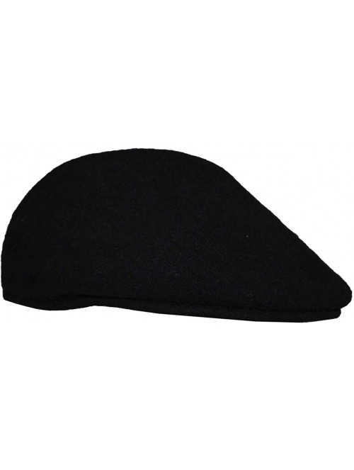 Newsboy Caps Men's Wool Ascolt Ivy Cabbie Hat - Black - CL12BASM9N7 $30.73