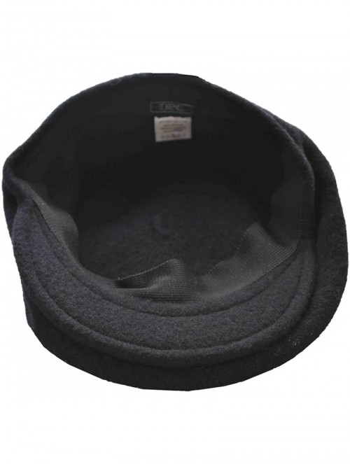 Newsboy Caps Men's Wool Ascolt Ivy Cabbie Hat - Black - CL12BASM9N7 $30.73