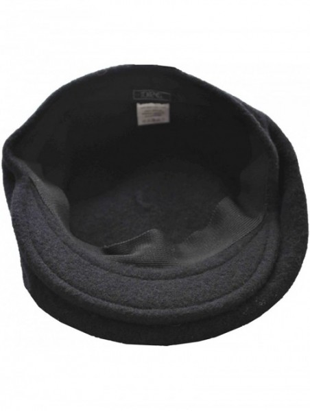 Newsboy Caps Men's Wool Ascolt Ivy Cabbie Hat - Black - CL12BASM9N7 $30.73