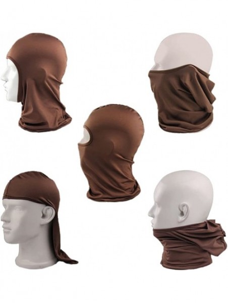 Balaclavas Multi-Purpose Balaclava Wind Cap Motorcycle Ski Scarf Full Face - Light Grey - CN11R4RBH29 $10.68