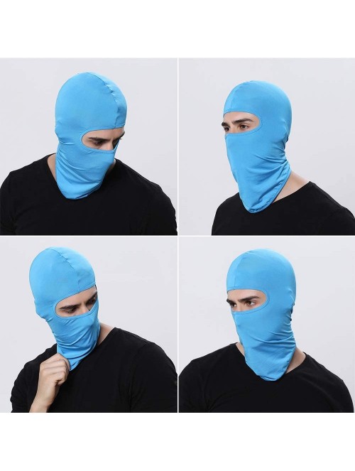 Balaclavas Multi-Purpose Balaclava Wind Cap Motorcycle Ski Scarf Full Face - Light Grey - CN11R4RBH29 $10.68