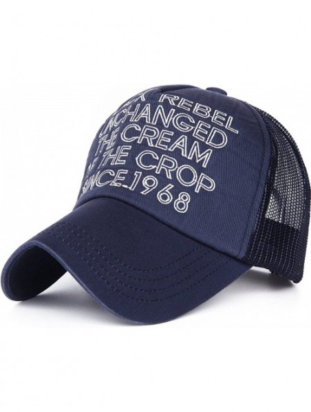 Baseball Caps Mesh Back Baseball Cap Trucker Hat 3D Embroidered Patch - Color3-4 - C811XIRKQ53 $17.30