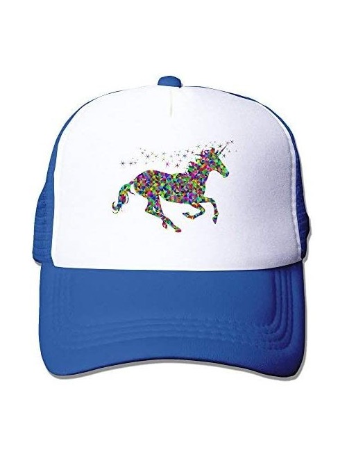 Baseball Caps MZONE Unisex Snapback Cap Hats Rainbow Unicorn Baseball Cap Hat Black - Royalblue - CK12EN410J5 $11.86