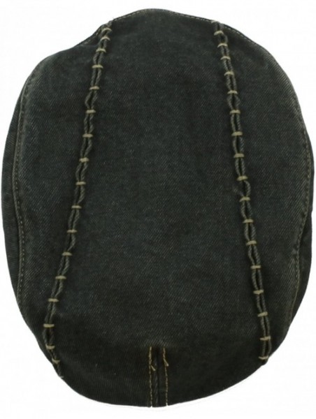 Newsboy Caps Denim Newsboy Flat Cap Gatsby Ivy Irish Cabbie Driver Hunting Hat - Jean - CZ11LLY6PFF $16.58