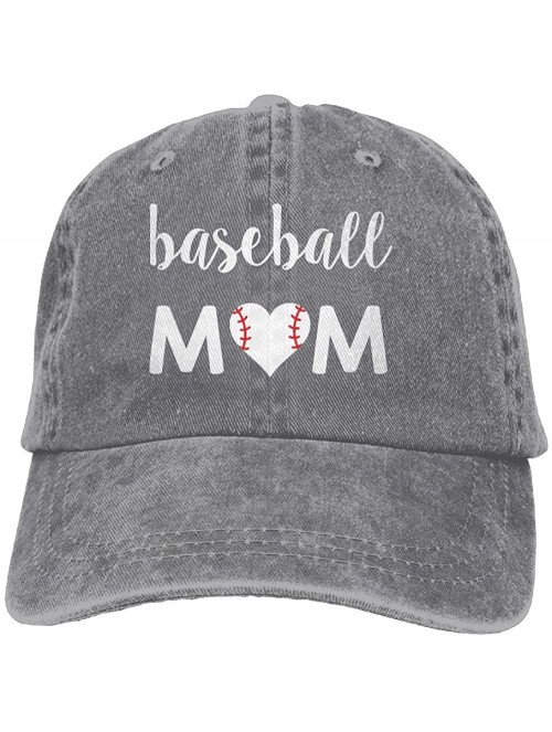 Baseball Caps Baseball Mom 1 Vintage Jeans Baseball Cap for Men and Women - Ash - C7189C0NKWG $10.16
