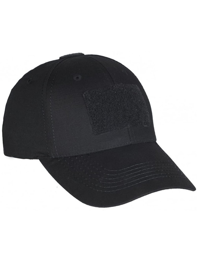 Baseball Caps Elite Tactical Baseball Cap Operator Hat Military Army Patch Panel - Black - C418DMIOQDQ $19.70