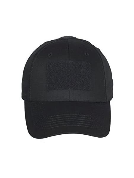 Baseball Caps Elite Tactical Baseball Cap Operator Hat Military Army Patch Panel - Black - C418DMIOQDQ $19.70