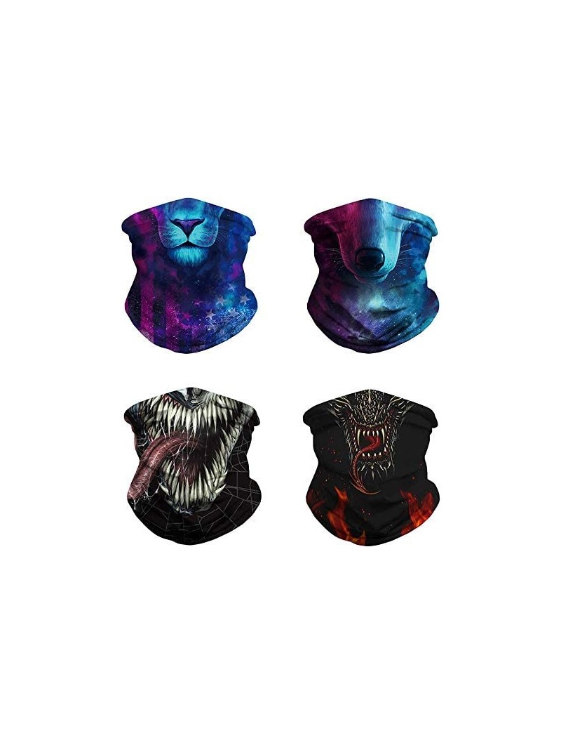 Balaclavas Cycling Protection Bandana Balaclava Headwear - Animal*4pcs - CC199KZAKXR $31.73