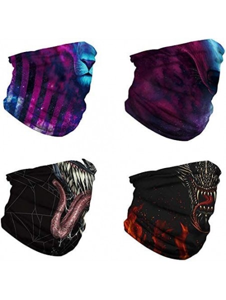 Balaclavas Cycling Protection Bandana Balaclava Headwear - Animal*4pcs - CC199KZAKXR $31.73