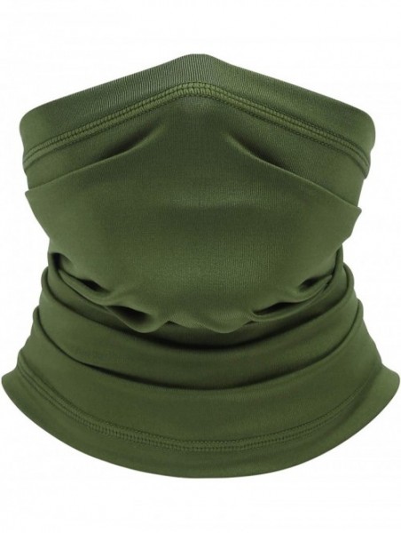 Balaclavas Summer Neck Gaiter Face Scarf/Face Cover/Bandana Neck Cover for Sun Hot Cycling Hiking Fishing - Army Green - C118...