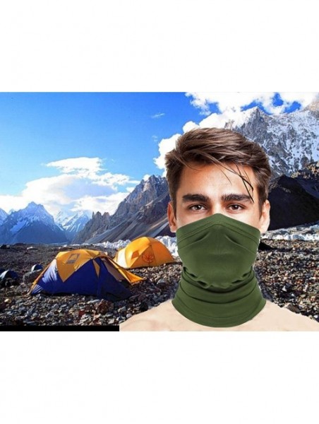 Balaclavas Summer Neck Gaiter Face Scarf/Face Cover/Bandana Neck Cover for Sun Hot Cycling Hiking Fishing - Army Green - C118...