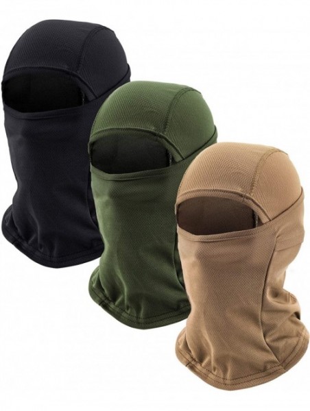 Balaclavas 3 Pieces Balaclava Mask Motorcycle Windproof Camouflage Fishing Face Cover (Color Set 4) - CV18WIN9TW9 $18.99