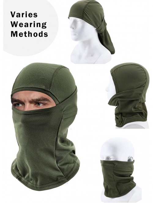 Balaclavas 3 Pieces Balaclava Mask Motorcycle Windproof Camouflage Fishing Face Cover (Color Set 4) - CV18WIN9TW9 $18.99