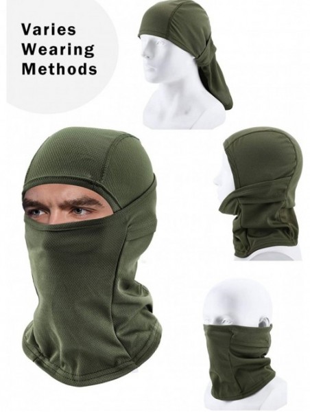 Balaclavas 3 Pieces Balaclava Mask Motorcycle Windproof Camouflage Fishing Face Cover (Color Set 4) - CV18WIN9TW9 $18.99