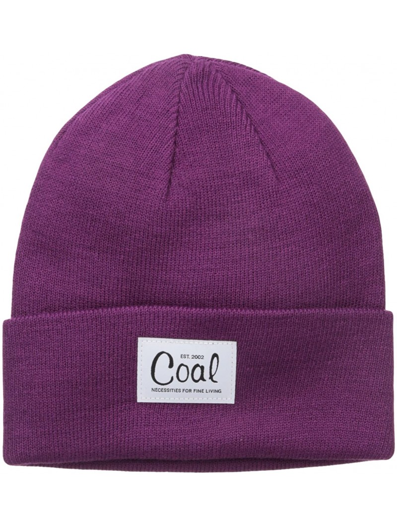 Skullies & Beanies Women's The Mel Fine Knit Workwear Cuffed Beanie Hat - Plum - CN12BDT2RP9 $31.91