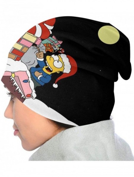 Skullies & Beanies Bart Simpson Knitted Children Fashion Hatsoft - Black10 - CW198CIWXR9 $18.38