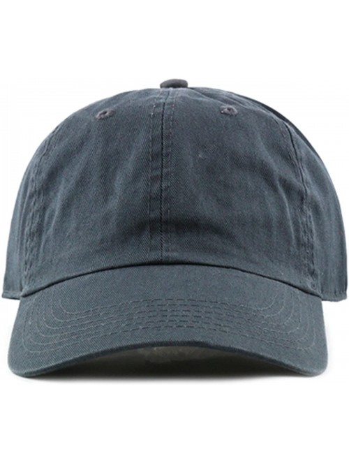 Baseball Caps Plain Stonewashed Cotton Adjustable Hat Low Profile Baseball Cap. - Charcoal - CD12OC1FQ0X $11.80