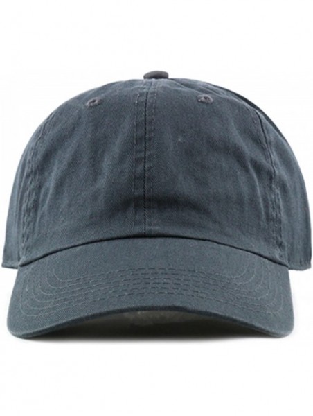 Baseball Caps Plain Stonewashed Cotton Adjustable Hat Low Profile Baseball Cap. - Charcoal - CD12OC1FQ0X $11.80