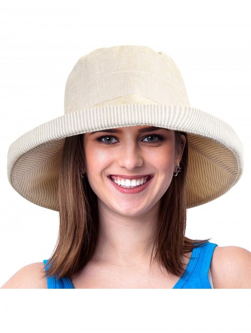 Sun Hats Womens Bucket Hat UV Sun Protection Lightweight Packable Summer Travel Beach Cap - 1 Tan - CX18H7A8TDC $13.85