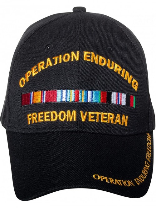 Baseball Caps Operation Enduring Freedom (OEF) Veteran Embroidered Black Baseball Cap - Operation Enduring Freedom - C818RN3Z...