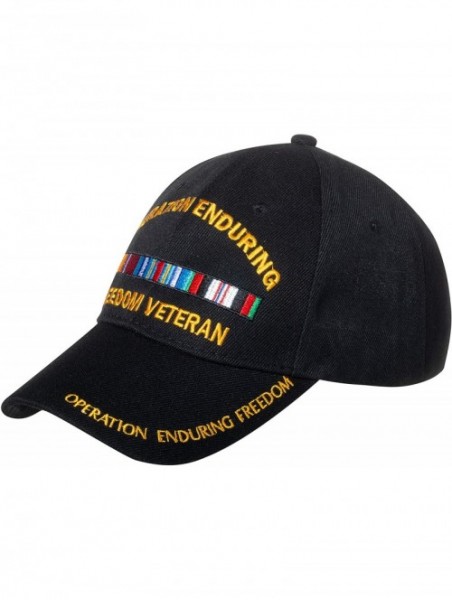 Baseball Caps Operation Enduring Freedom (OEF) Veteran Embroidered Black Baseball Cap - Operation Enduring Freedom - C818RN3Z...