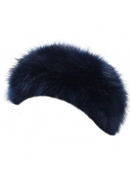 Cold Weather Headbands Women's Faux Fur Headband Winter Earwarmer Earmuff with Stretch-Navy Blue - Navy Blue - C618L69RO02 $1...