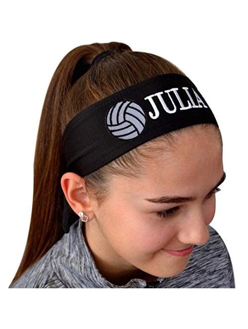 Headbands Volleyball TIE Back Moisture Wicking Headband Personalized with The Embroidered Name of Your Choice - C212ODUYH43 $...