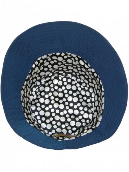 Bucket Hats Classico Women's Nylon Water Repellent 3 Inch Brim Lined Rain Hat - Navy - C312N76U00D $29.28