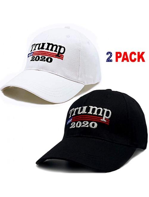 Skullies & Beanies Donald Trump 2020 Keep America Great Cap Adjustable Baseball Hat with USA Flag [2/3 Pack] - CZ18SHLNEA9 $1...