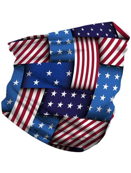 Balaclavas Seamless Bandanas Balaclava Face Mask Neck Gaiter Tie Dye Print for Men Women - Stars and Stripes - C5197W9S0LH $1...