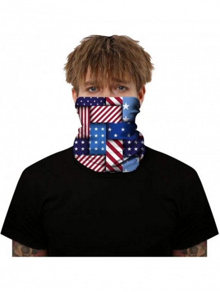 Balaclavas Seamless Bandanas Balaclava Face Mask Neck Gaiter Tie Dye Print for Men Women - Stars and Stripes - C5197W9S0LH $1...