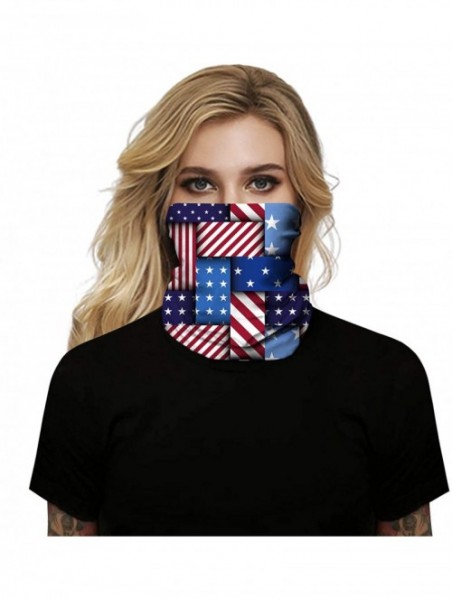 Balaclavas Seamless Bandanas Balaclava Face Mask Neck Gaiter Tie Dye Print for Men Women - Stars and Stripes - C5197W9S0LH $1...