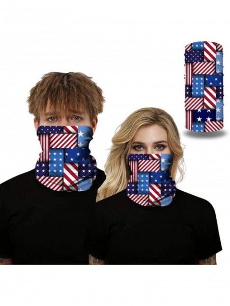 Balaclavas Seamless Bandanas Balaclava Face Mask Neck Gaiter Tie Dye Print for Men Women - Stars and Stripes - C5197W9S0LH $1...