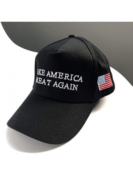 Baseball Caps 2 Packs Make America Great Again Hat Donald Trump Slogan MAGA with USA Flag Cap Adjustable Baseball Hat - CQ18R...