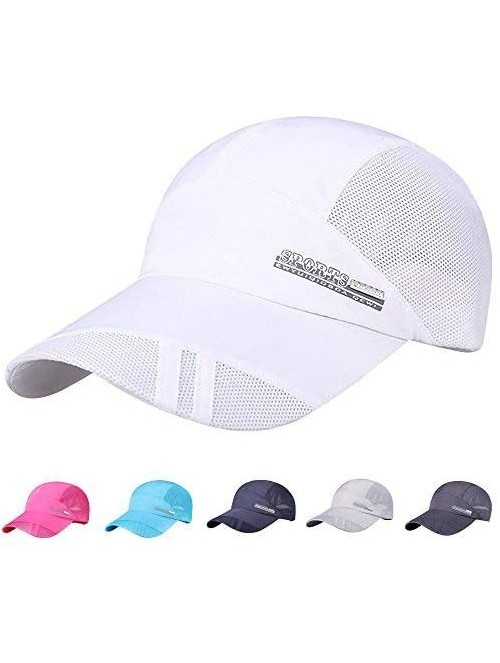 Baseball Caps Fashion Adult Mesh Hat Quick-Dry Collapsible Sun Hat Outdoor Sunscreen Baseball Cap - Hot Pink - C418HU6XQYX $9.89