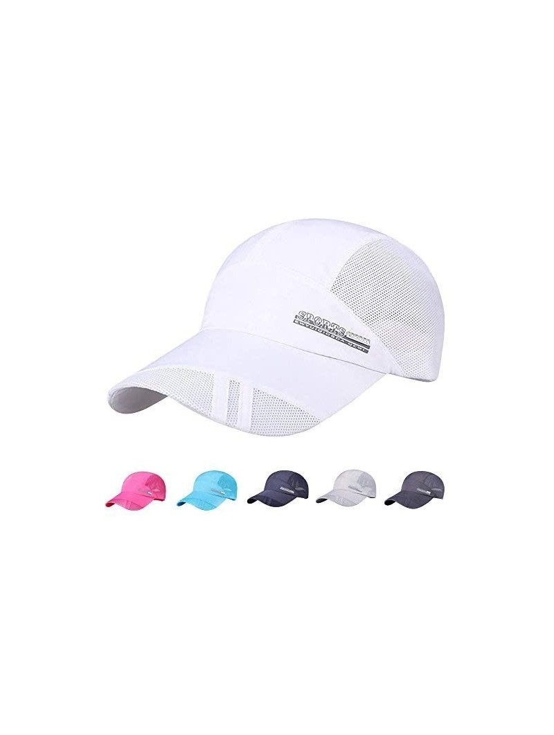 Baseball Caps Fashion Adult Mesh Hat Quick-Dry Collapsible Sun Hat Outdoor Sunscreen Baseball Cap - Hot Pink - C418HU6XQYX $9.89