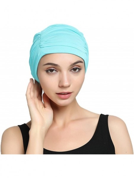 Skullies & Beanies Bamboo Fashion Chemo Cancer Beanie Hats for Woman Ladies Daily Use - Aqua - C5183G7OKXS $12.19