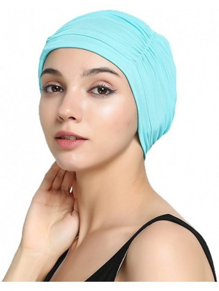 Skullies & Beanies Bamboo Fashion Chemo Cancer Beanie Hats for Woman Ladies Daily Use - Aqua - C5183G7OKXS $12.19