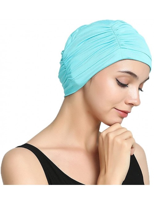 Skullies & Beanies Bamboo Fashion Chemo Cancer Beanie Hats for Woman Ladies Daily Use - Aqua - C5183G7OKXS $12.19