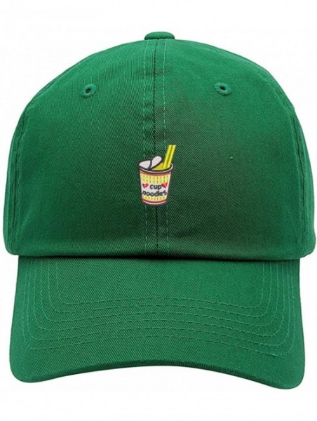 Baseball Caps Unisex Cup of Noodles Low Profile Embroidered Baseball Dad Hat - Vc300_green - CD18QZ5AI5X $21.25