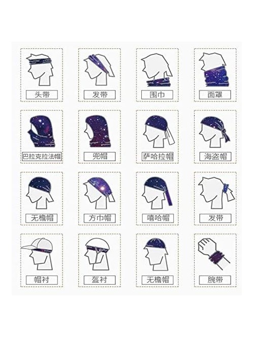 Balaclavas Star Sky Printted Seamless Neck Gaiter- Headwrap- Balaclava- Helmet Liner Face Mask Bandanas for Dust - Ks1 - CC19...