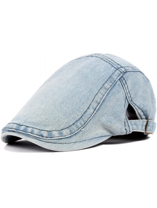 Newsboy Caps Classic Adjustable Newsboy Cap Jeans Ivy Flat Hat - Light Blue-1 - C712OCRYMIU $15.60